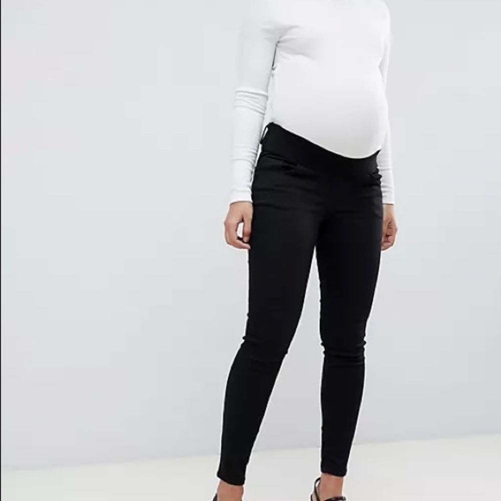 ASOS maternity black skinny jeans
